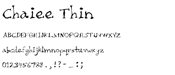 Chaiee Thin font